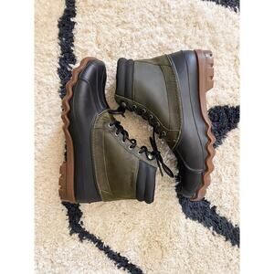 Sperry Top-Sider Brewster Waterproof Duck Boots Olive & Black Men’s Size 9.5